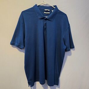 Calvin Klein Men's Lifestyle Soft Liquid Cotton Polo Shirts (Gravity, X-Large).